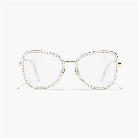 chanel 2178 c125 gold|Square Eyeglasses Metal & Strass Gold .